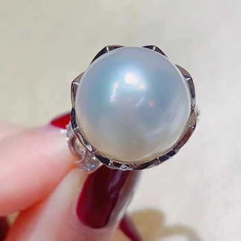 Huitan Trendy Luxury Simulated Pearl Finger Finger Ring για Γυναικεία Ιδιοσυγκρασία Κομψά αξεσουάρ για μπάντες γάμου αρραβώνων 2022 Κοσμήματα
