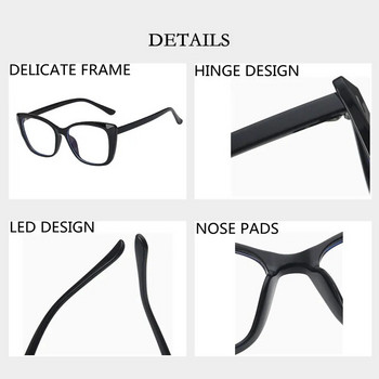 Нови модни винтидж градиентни очила за късогледство против синя светлина, късогледство 2022 г. Уникална прозрачна рамка за очила с котешки очи