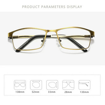 iboode Висококачествени мъжки бизнес очила за четене Титаниева сплав Vintage Anti-Blu-ray HD компютърни очила за мъже +1,0 +1,5 +2,5