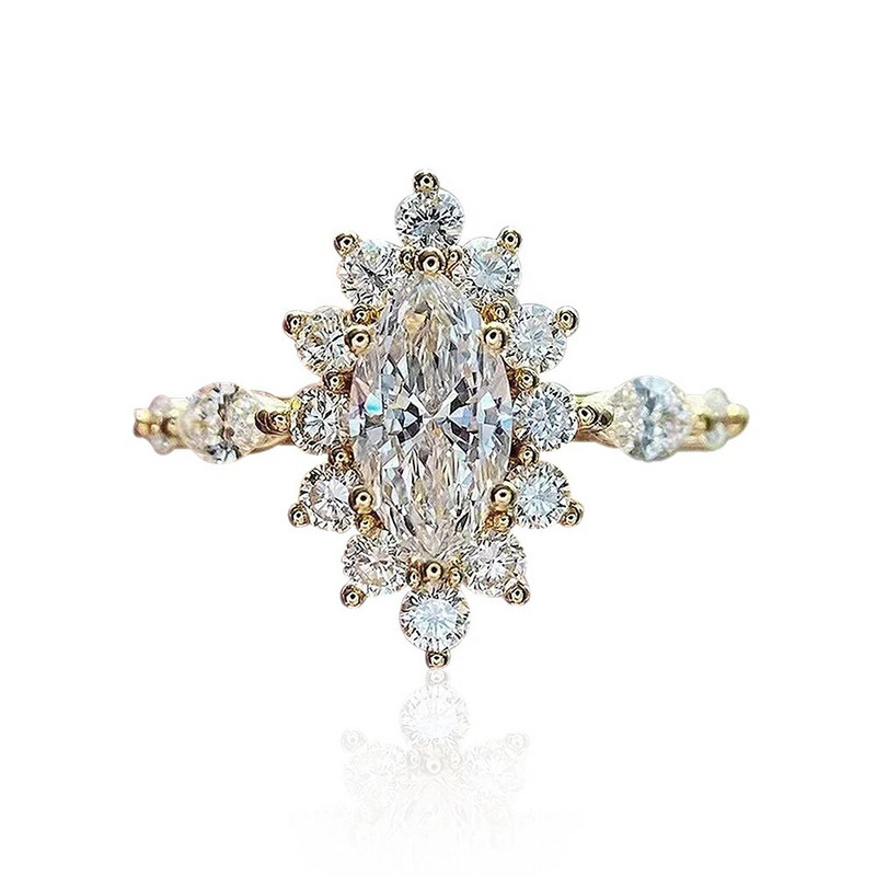 Huitan dzirkstošā zelta krāsas kubiskā cirkonija gredzeni, jauni, moderni saderināšanās kāzu lentes sievietēm, aksesuāri, grezni CZ rotaslietas 2022