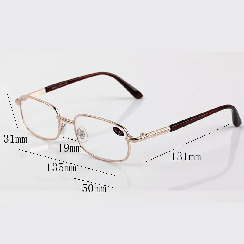 Zilead Men Glass Lasīšanas brilles Presbyopic Brilles 0,5 0,75 1,0 1,25 1,5 2,0 2,25 2,5 2,75 3,0 3,25 3,5 3,75 4,0 4,5 5,0 Unisex