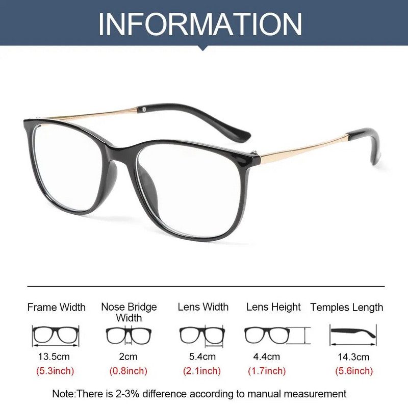 Modes metāla pretzilas gaišas brilles sievietēm vīriešiem Modernas vintage kvadrātveida rāmja brilles īpaši vieglas acu aizsardzības brilles