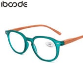 iboode Skaitymo akiniai Moteriški Vyriški Retro kvadratiniai rėmeliai Spyruokliniai Kojos Presbyopiniai akiniai nuo 1,0 iki +4,0 Unisex akiniai Oculos De Grau