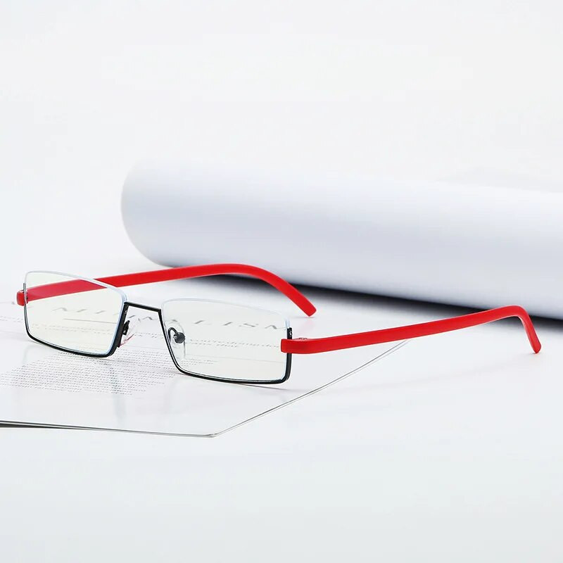 Vintage γυαλιά ανάγνωσης ανδρικά γυαλιά μισού σκελετού Γυαλιά ματιών κατά της κούρασης Γυναικεία ρετρό υπερελαφριά γυαλιά υπερμετρωπίας με κουτί +100 έως +400