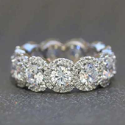 Huitan Bling Bling kubiskā cirkonija gredzeni Micro bruģēts apaļš CZ solījums mīlestības gredzens modes aksesuārs sievietēm kāzu joslas Rotaslietas