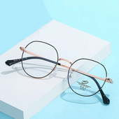 Modes klasisks metāla rāmis datora aizsargbrilles sievietēm vīriešiem pretzilas gaišas brilles biroja augstas izšķirtspējas zilus starus bloķējošas brilles