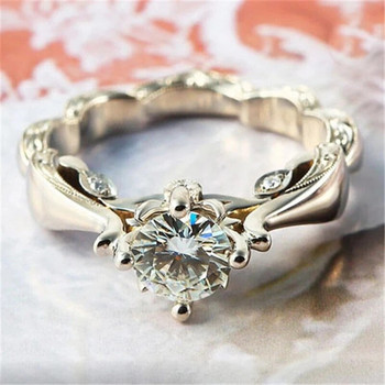 Моден дамски пръстен с кубичен цирконий, кристален пръстен за жени, сватбени ленти, годежен коледен подарък, дамски бижута, аксесоари