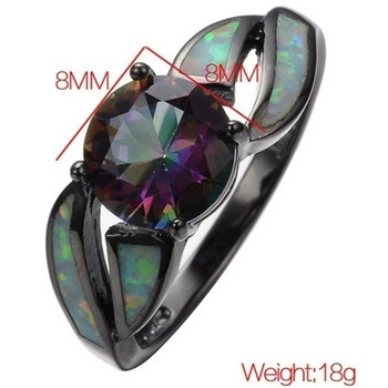 Νέο μοντέρνο γυναικείο δαχτυλίδι Πολύχρωμα κρυστάλλινα δαχτυλίδια Κλασικές μπάντες γάμου Δώρο για την ημέρα του Αγίου Βαλεντίνου για γυναικεία αξεσουάρ