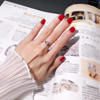 Huitan Exquisite ασημένιο δαχτυλίδι με λευκά κυβικά ζιρκόνια μόδας ευέλικτα αξεσουάρ για γυναίκες Νέα κοσμήματα υψηλής ποιότητας