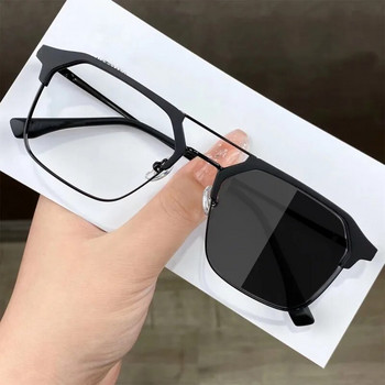 Външни фотохромни очила с промяна на цвета Класически очила с минус диоптър за мъже, жени Луксозни квадратни очила за късогледство