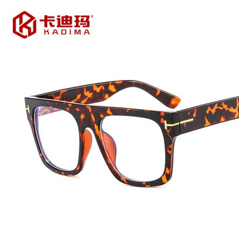 Голяма рамка Т-образна анти синя светлина очила с плоски лещи жени мъже 2023 г. Висококачествен актуален продукт Tom марка Компютърни очила