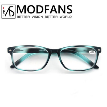 MODFANS Очила за четене Мъже Жени, Четци за очила, Квадратна рамка с мастило, Удобно носене, Нечупливи, с тънък нит
