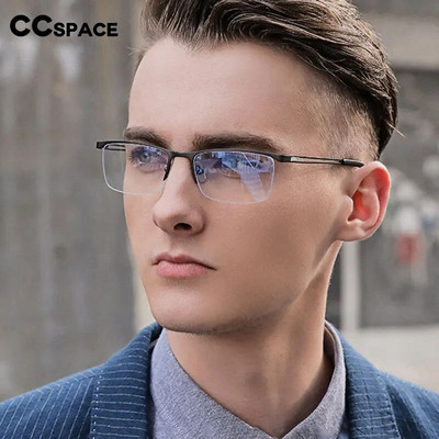 54534 for Men Anti Blue Light Half Frame Optical Glasses Frames Gentlemen Fashion Computer Eyeglasses