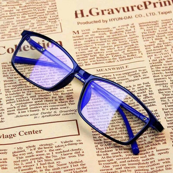 Обикновени прозрачни очила Очила против синя светлина за компютър Очила с черна квадратна рамка Сини блокиращи очила Фалшиви очила