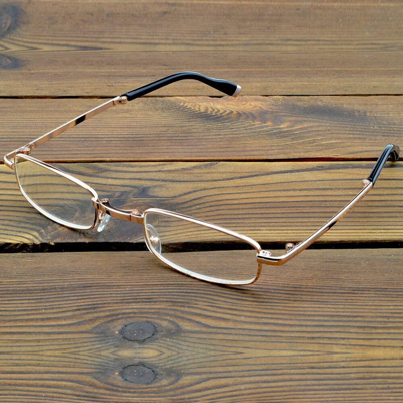 Ochelari de lectură pliabili cu lentilă de cristal Include carcasă portabilă de chihlimbar pentru ochelari +0,75 +1 +1,25 +1,5 +1,75 +2 +2,25 +2,5 până la +6