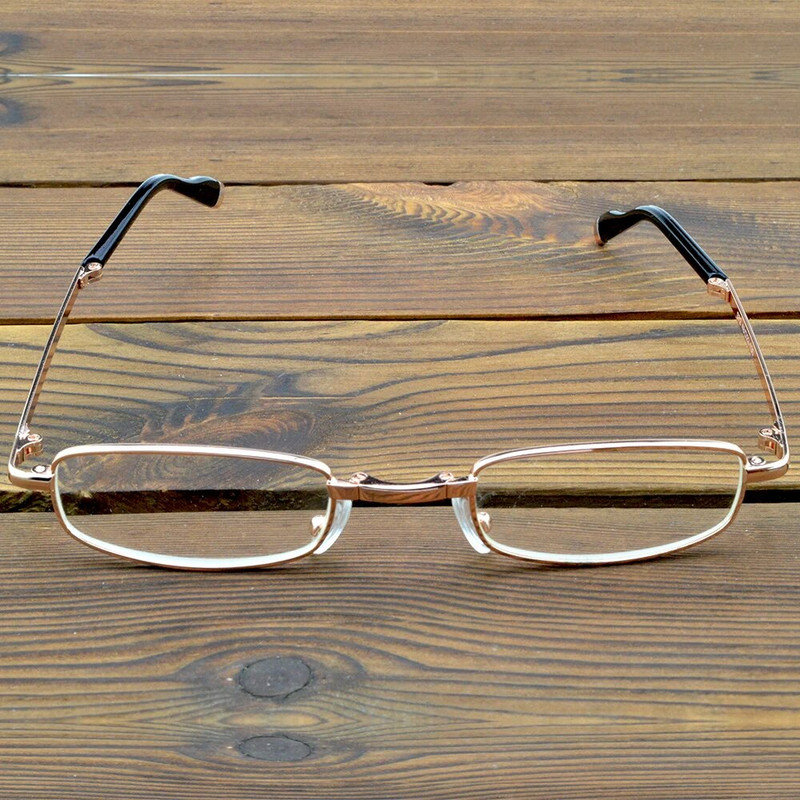 Ochelari de lectură pliabili cu lentilă de cristal Include carcasă portabilă de chihlimbar pentru ochelari +0,75 +1 +1,25 +1,5 +1,75 +2 +2,25 +2,5 până la +6