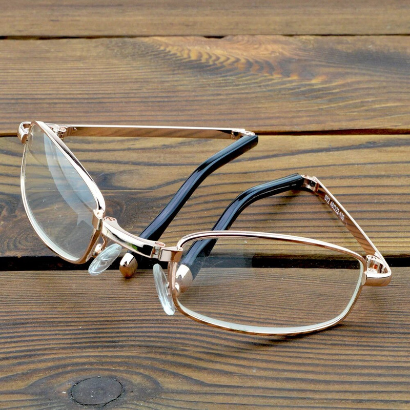Ochelari de lectură pliabili cu lentilă de cristal Include carcasă portabilă de chihlimbar pentru ochelari +0,75 +1 +1,25 +1,5 +1,75 +2 +2,25 +2,5 până la +6