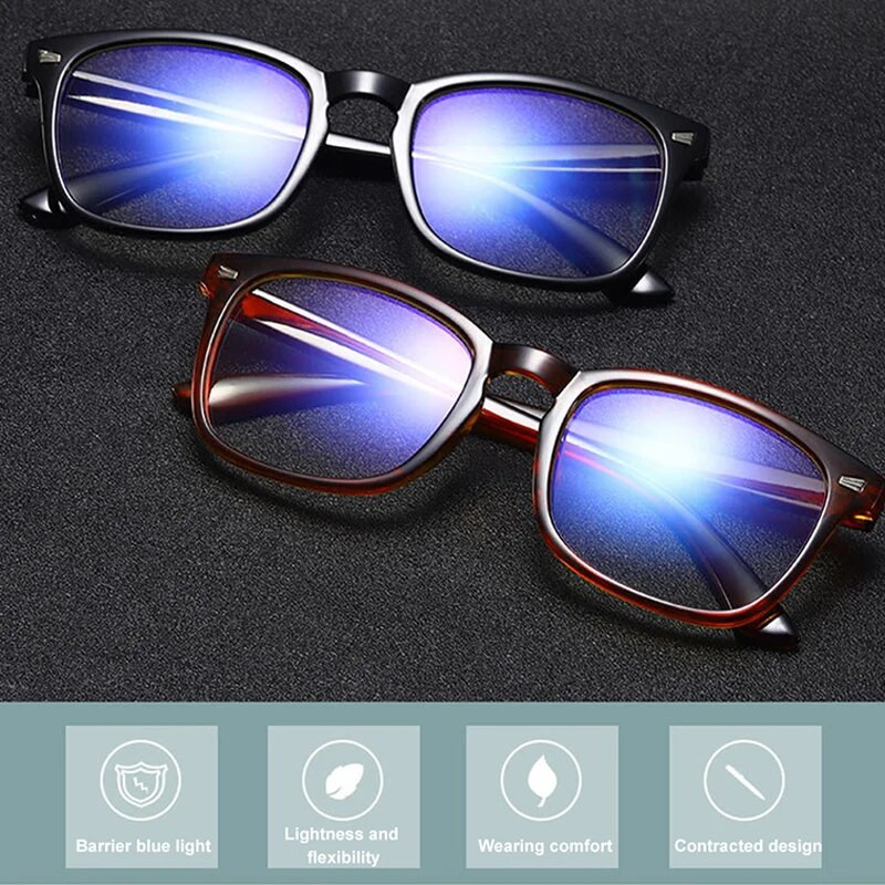 VEGA Eyewear Madingi Anti Blue Ray akiniai be apvado kvadratiniai skaidrūs mėlyni šviesą blokuojantys akiniai moterims vyriški kompiuteriniai akiniai VG294