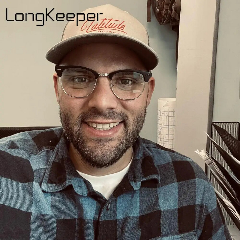 Daļēji bezmalas fotohromas brilles vīriešiem pret zilu gaismu bloķējošas krāsas mainošas brilles datoru brilles Retro sieviešu brilles