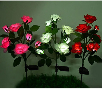 7 Head LED Solar Simulation Rose Lilies Flower LED Light Κήπος Αυλή γκαζόν Νυχτερινό φωτιστικό Τοπίο Κήπος Διακόσμηση σπιτιού Λουλούδια