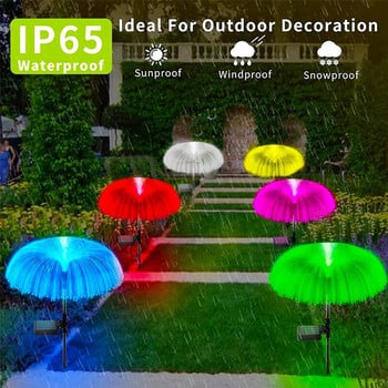 Solar LED Lights Outdoor Waterproof Solar Power Jellyfish Garden Decor Lawn Pathway Lamp 7 Color Changing