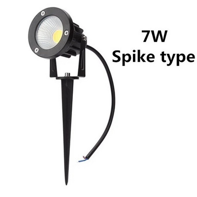 COB āra dārza gaisma LED zāliena lampas smaile 10W 7W 5W 3W ūdensnecaurlaidīga spuldze 220V 110V 12V ainava IP65 ceļa prožektors