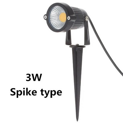 COB āra dārza gaisma LED zāliena lampas smaile 10W 7W 5W 3W ūdensnecaurlaidīga spuldze 220V 110V 12V ainava IP65 ceļa prožektors