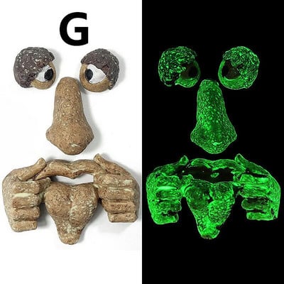 Juokingas senuko medžio veidas Hugger sodo menas lauko medis Linksmas seno žmogaus veido skulptūra Įnoringas medžio veido sodo dekoravimas