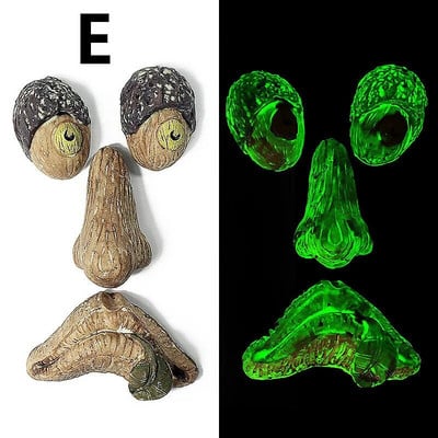 Juokingas senuko medžio veidas Hugger sodo menas lauko medis Linksmas seno žmogaus veido skulptūra Įnoringas medžio veido sodo dekoravimas