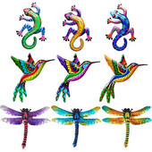 Dzelzs gekons sienas mākslas rotājumi mājas sienu dekorēšana simulācija reālistiska metāla kolibri ķirzakas skulptūras dārza statuja