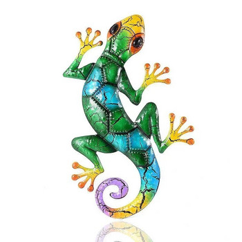Μεταλλικό Gecko Διακόσμηση κήπου για αυλή για αγάλματα εξωτερικού χώρου Διακόσμηση τοίχου σπιτιού-κήπου Μινιατούρα αξεσουάρ Γλυπτά Διακοσμητικά σαύρας