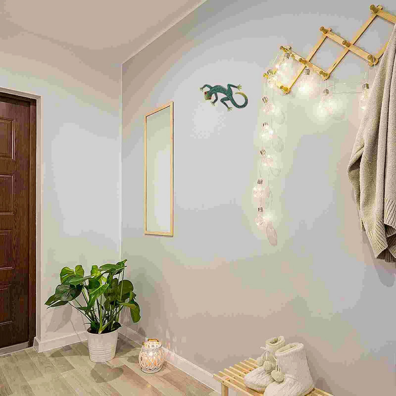 Sienas Metāls Ķirzaka Gekons Dekors Āra Dārzs Dzelzs Skulptūra Apdare Dzīvnieku Kulons Piekares Skulptūras Pagalma Ornaments