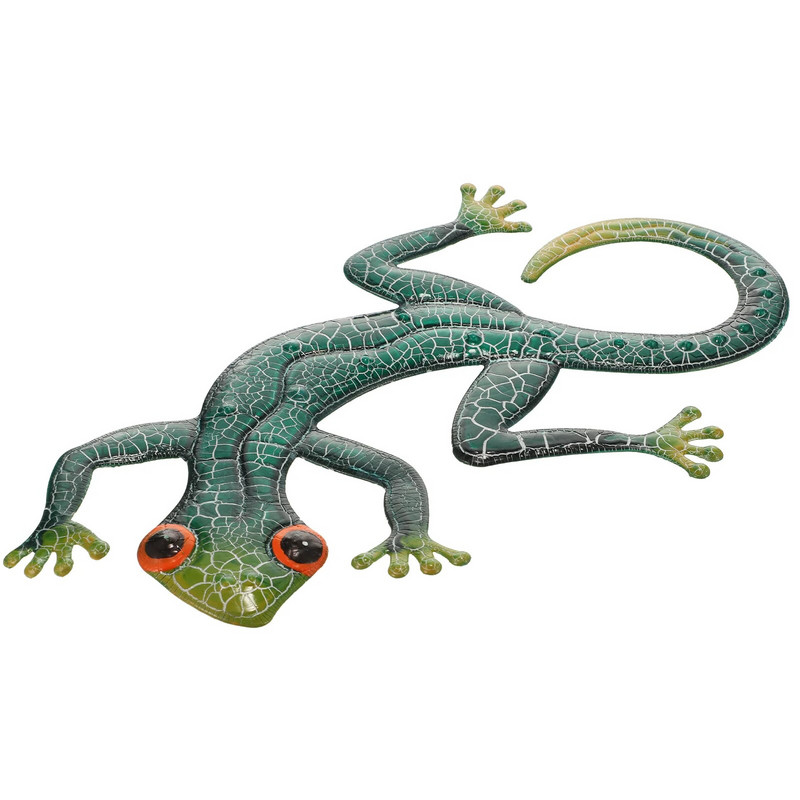 Sienas Metāls Ķirzaka Gekons Dekors Āra Dārzs Dzelzs Skulptūra Apdare Dzīvnieku Kulons Piekares Skulptūras Pagalma Ornaments