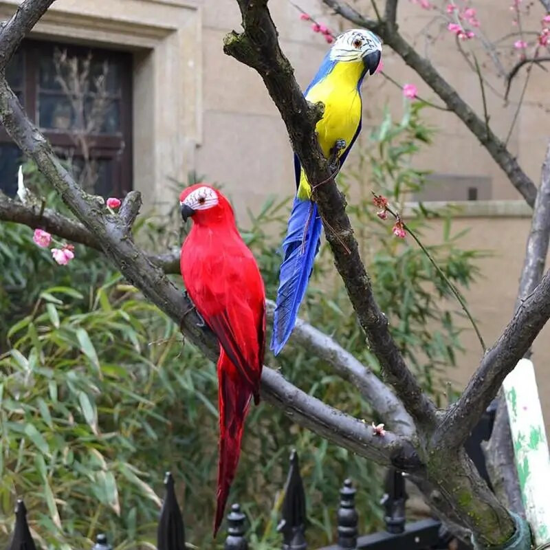 6 spalvos 25cm Imitacija Papūgos Paukščiai Dirbtinės papūgos Namų sodo kiemo apdaila