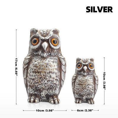 Dekoratīvā pūce Reālistisks dzīvnieku Putnubiedēkļa dekors Zālāju dārza Miniatūras Figūriņas Mājai un dārzam Statuju dekorēšanas piederumi