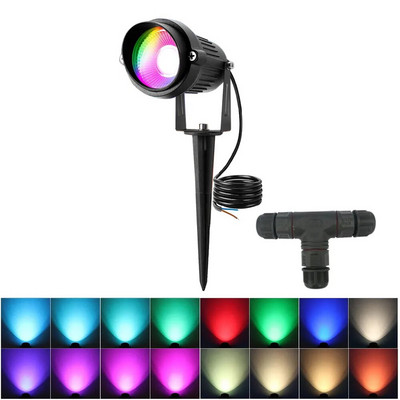 Nemokamas pristatymas IP65 lauko LED palaidotas taškinis šviestuvas RGBW smaigalys prožektorius 12V 110V 220V kalėdinė lemputė sodo apšvietimui