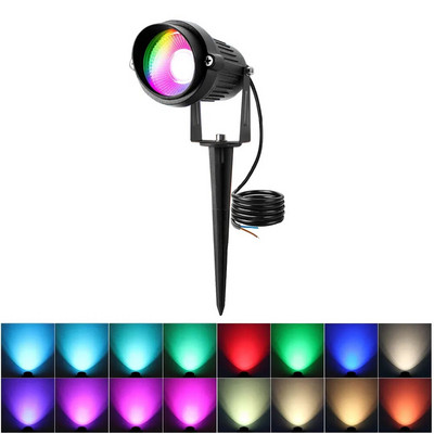 Nemokamas pristatymas IP65 lauko LED palaidotas taškinis šviestuvas RGBW smaigalys prožektorius 12V 110V 220V kalėdinė lemputė sodo apšvietimui