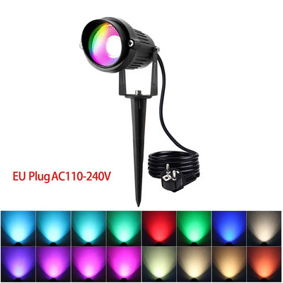 Nemokamas pristatymas IP65 lauko LED palaidotas taškinis šviestuvas RGBW smaigalys prožektorius 12V 110V 220V kalėdinė lemputė sodo apšvietimui