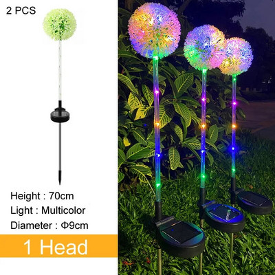 ORANGEFISH 1/3 galvas pienenes ziedu saules gaismas Led gaismas āra dārza zāliena lampas dārza ielu zāliena stabiem Fairy Lamps Yard