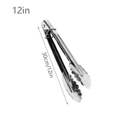 Nerūsējošā tērauda pārtikas knaibles Ēdienu gatavošanai BBQ Gaļas saspraudes Siltuma maize salāti Virtuves rīks 7/9/12 collas Neslīdoši trauki Virtuves piederumi