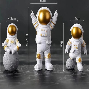 4 τμχ Φιγούρα Αστροναύτη Άγαλμα Φιγούρα Διαστημικού Γλυπτού Εκπαιδευτικό παιχνίδι Επιτραπέζιο Διακόσμηση σπιτιού Μοντέλο αστροναύτη για παιδιά Δώρο