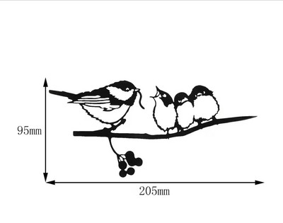 Metalna umjetnička ptica Hummingbird za vaše dvorište ili stablo Metalna umjetnička simulacija Siluete ptica Ornament Vrtni ukras