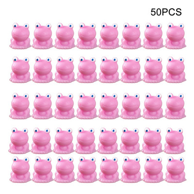 50 gab Mini vardes dārza dekors Zaļās vardes figūriņas Miniatūras mājas dekors Sīkas plastmasas vardes Pasaku dārza dekors