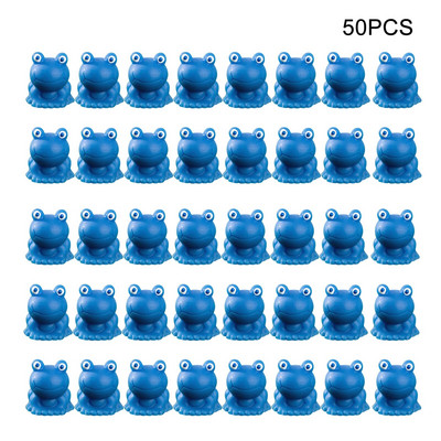 50 gab Mini vardes dārza dekors Zaļās vardes figūriņas Miniatūras mājas dekors Sīkas plastmasas vardes Pasaku dārza dekors