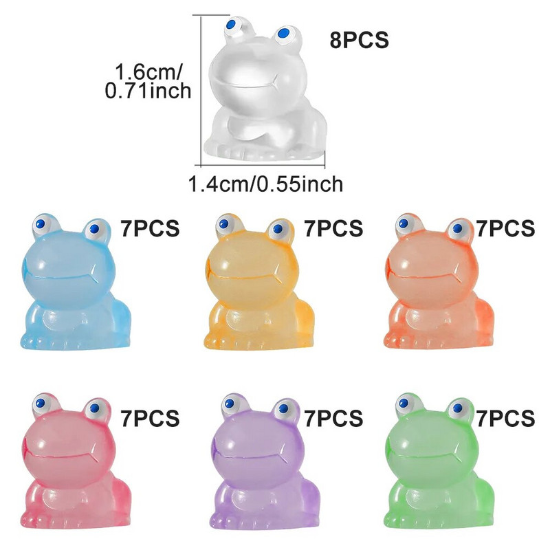 50 gab Mini vardes dārza dekors Zaļās vardes figūriņas Miniatūras mājas dekors Sīkas plastmasas vardes Pasaku dārza dekors