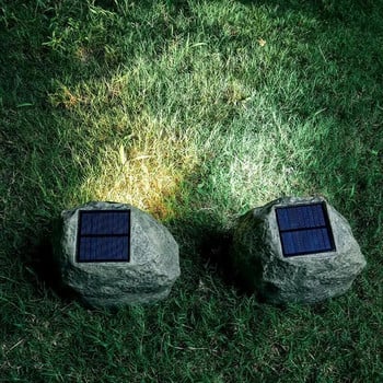 Solar Lawn Lamp Garden Outdoor Landscape Spotlight Waterproof Simulation Stone LED Light Yard Pathway Patio Fence Park Lighting