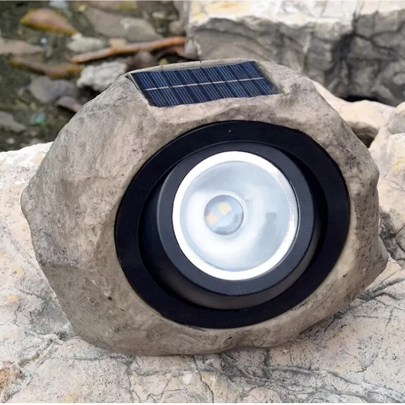 Solar Lawn Lamp Garden Outdoor Landscape Spotlight Waterproof Simulation Stone LED Light Yard Pathway Patio Fence Park Lighting