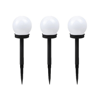 2/4 gab. Āra saules zāliena lampas Apaļa zemes ceļa lampa dārza celiņam pagalma iekšpagalma pagalma zāliena apdares apgaismojums