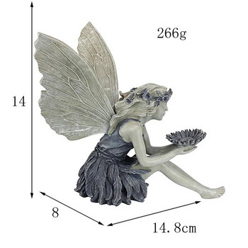 Статуя на фея Бижута от смола Градинска декорация Ангел Момиче Бижута от смола