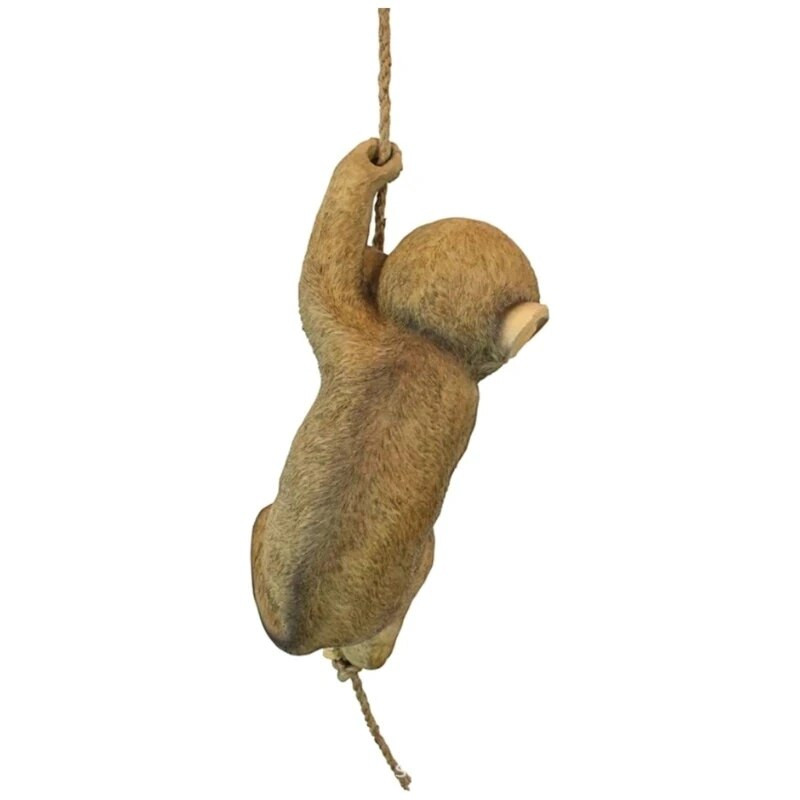 Dārza dzīvnieka statuja, karājas pērtiķis/šimpanze, kāpšana ar sveķiem